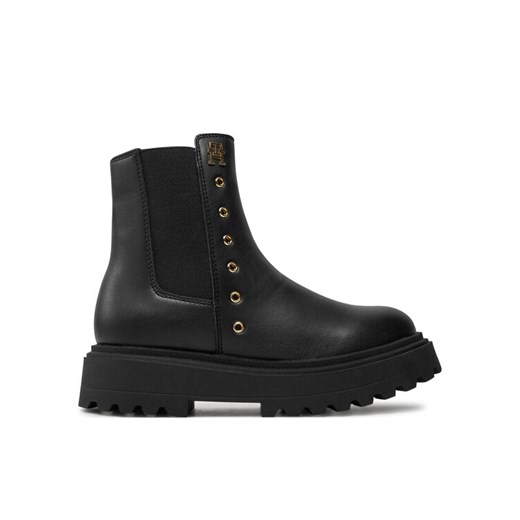 Botki Tommy Hilfiger Chelsea T3A5-33578-1351 S Czarny ze sklepu eobuwie.pl w kategorii Buty zimowe dziecięce - zdjęcie 182060171