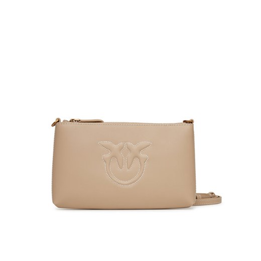 Torebka PINKO Flat Horizontal Mini PE 25 PCPL 104277 A2AN Beżowy ze sklepu eobuwie.pl w kategorii Listonoszki - zdjęcie 182060214