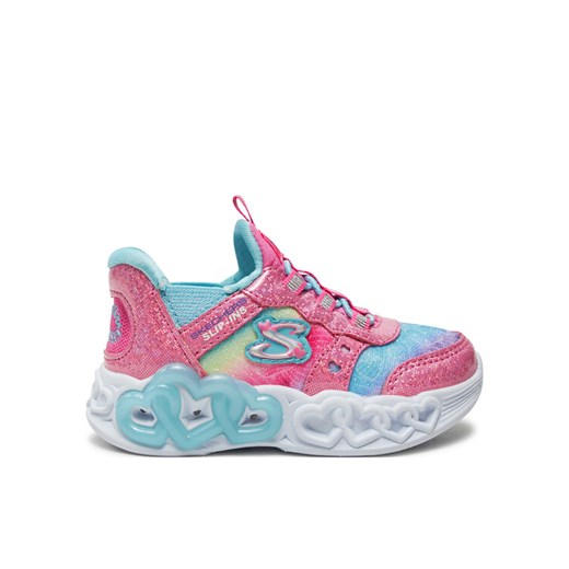 Sneakersy Skechers Infinite Heart Lights 303755N/PKMT Srebrny ze sklepu eobuwie.pl w kategorii Buty sportowe dziecięce - zdjęcie 182060624