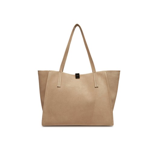 Torebka Calvin Klein Ck Narrate Shopper_Suede K60K612983 Beżowy ze sklepu eobuwie.pl w kategorii Torby Shopper bag - zdjęcie 182060640