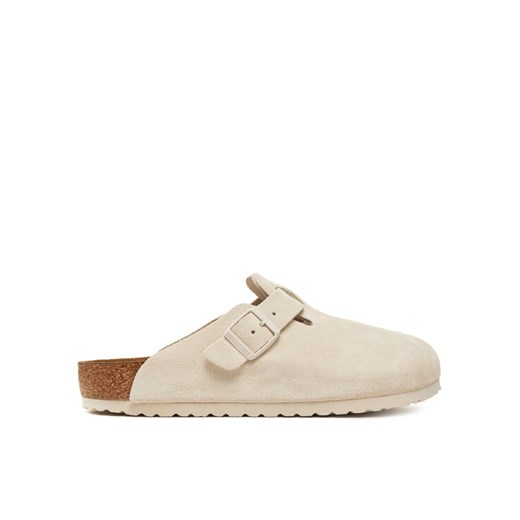 Klapki Birkenstock Boston zamsz 1027667 Biały 46 eobuwie.pl