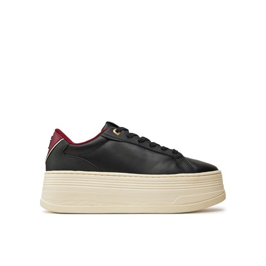 Sneakersy Tommy Hilfiger Th Platform Sneaker Triangle FW0FW08115 Czarny ze sklepu eobuwie.pl w kategorii Buty sportowe damskie - zdjęcie 182060882