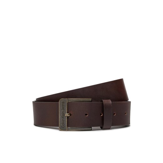 Pasek Męski Calvin Klein Jeans J 4Cm Ckj Belt K50K510065 Brązowy ze sklepu eobuwie.pl w kategorii Paski męskie - zdjęcie 182061014