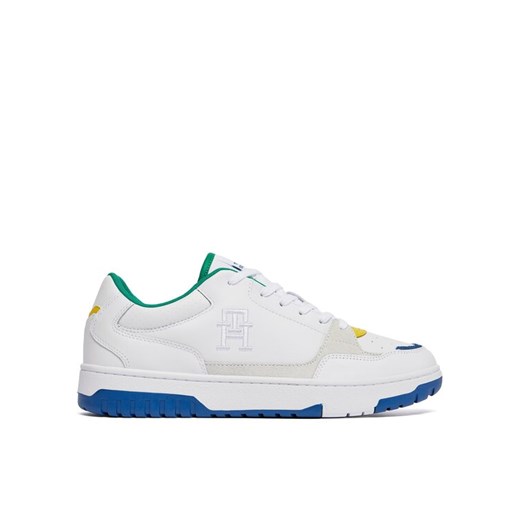 Sneakersy Tommy Hilfiger Th Basket Street Pop FM0FM04968 Biały ze sklepu eobuwie.pl w kategorii Buty sportowe męskie - zdjęcie 182061042