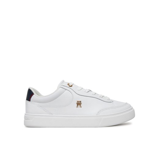 Sneakersy Tommy Hilfiger Essential Chic Court Sneaker FW0FW08579 Biały ze sklepu eobuwie.pl w kategorii Buty sportowe damskie - zdjęcie 182061073