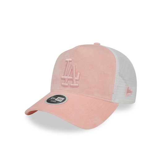 Czapka z daszkiem New Era Wmns Velour Trucker La Dodgers 60435011 Różowy ze sklepu eobuwie.pl w kategorii Czapki z daszkiem damskie - zdjęcie 182061363