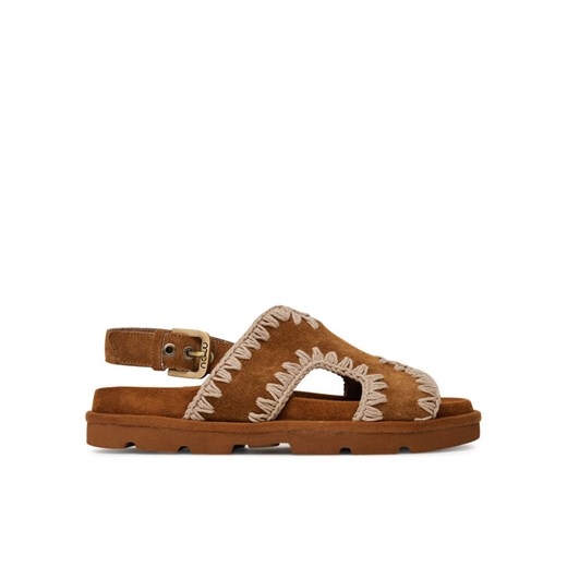 Sandały Mou Low bio sandal MU.SW631006A Brązowy ze sklepu eobuwie.pl w kategorii Sandały damskie - zdjęcie 182061364