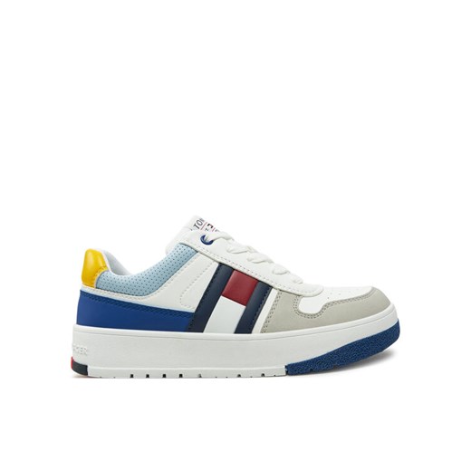 Sneakersy Tommy Hilfiger Flag Low Cut Lace-Up Sneaker T3X9-33863-1269 S Biały ze sklepu eobuwie.pl w kategorii Buty sportowe dziecięce - zdjęcie 182061390