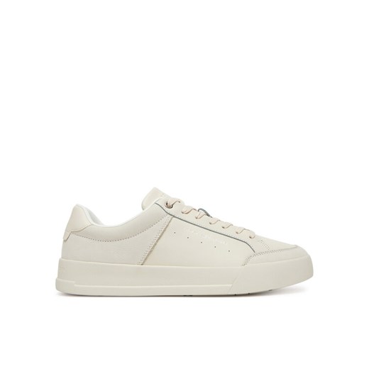 Sneakersy Tommy Hilfiger Court Mix Lnubuck FM0FM05410 Beżowy ze sklepu eobuwie.pl w kategorii Buty sportowe męskie - zdjęcie 182061584