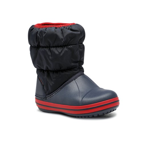 Śniegowce Crocs Winter Puff Boot 14613-485 Granatowy ze sklepu eobuwie.pl w kategorii Buty zimowe dziecięce - zdjęcie 182061842