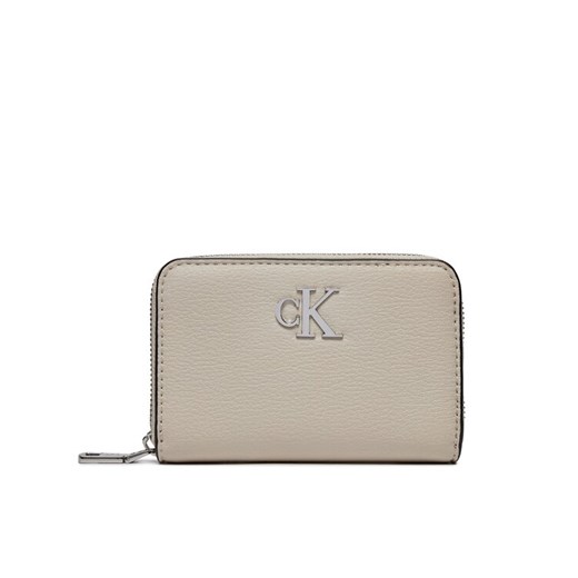 Mały Portfel Damski Calvin Klein Minimal Monogram Med Za K60K611500 Beżowy ze sklepu eobuwie.pl w kategorii Portfele damskie - zdjęcie 182062182