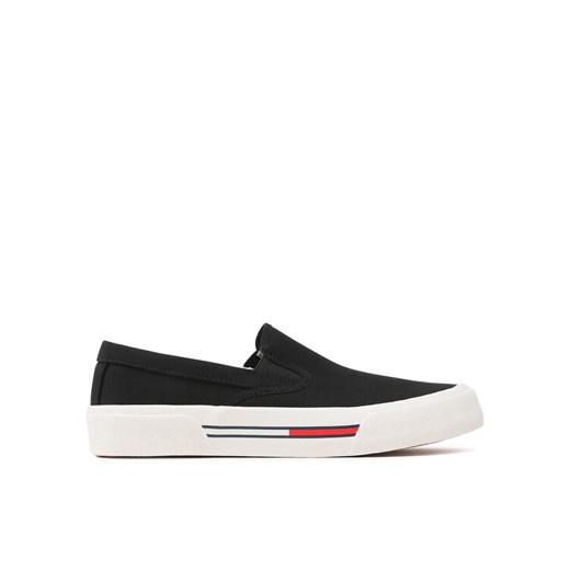 Tenisówki Tommy Jeans Slip On Canvas Color EM0EM01156 Czarny Tommy Jeans 44 eobuwie.pl