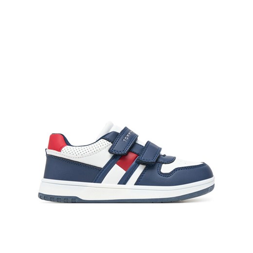Sneakersy Tommy Hilfiger Flag Low Cut Velcro Sneaker T1X9-33841-1355X S Granatowy ze sklepu eobuwie.pl w kategorii Buty sportowe dziecięce - zdjęcie 182062532