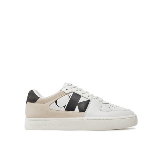 Sneakersy Calvin Klein Jeans Classic Cupsole Low Laceup Nbs YM0YM01002 Biały ze sklepu eobuwie.pl w kategorii Buty sportowe męskie - zdjęcie 182063390