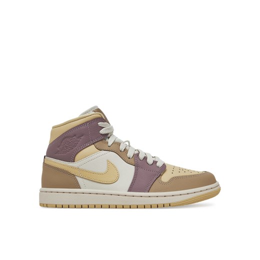 Sneakersy Nike Air Jordan 1 Mid HV2370 100 Beżowy ze sklepu eobuwie.pl w kategorii Buty sportowe damskie - zdjęcie 182063582