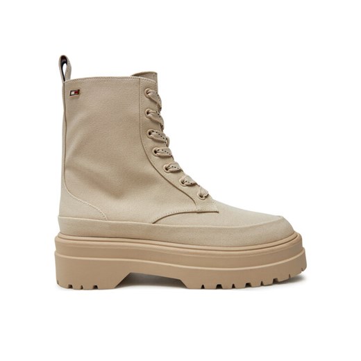 Botki Tommy Hilfiger FW0FW08200 Beżowy ze sklepu eobuwie.pl w kategorii Botki - zdjęcie 182063760