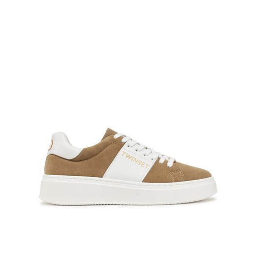 Sneakersy TWINSET 251GCJ01C Brązowy ze sklepu eobuwie.pl w kategorii Buty sportowe damskie - zdjęcie 182063931