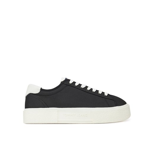 Sneakersy Tommy Jeans Tjw Flatform Canvas Sneaker EN0EN02792 Czarny ze sklepu eobuwie.pl w kategorii Trampki damskie - zdjęcie 182063990