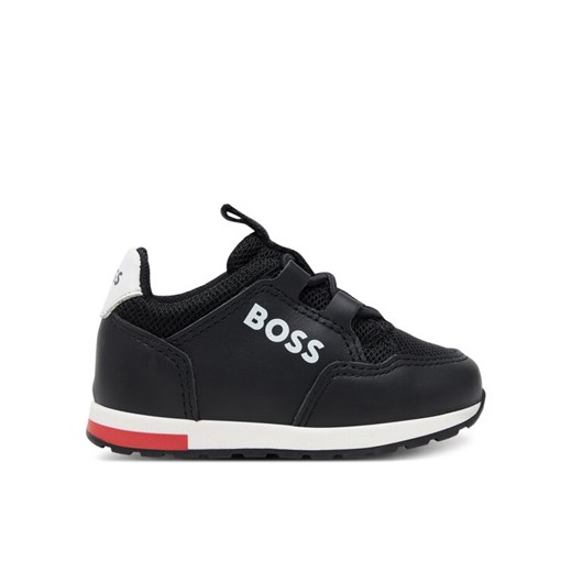 Sneakersy BOSS J52167 M Czarny ze sklepu eobuwie.pl w kategorii Buty sportowe dziecięce - zdjęcie 182064130