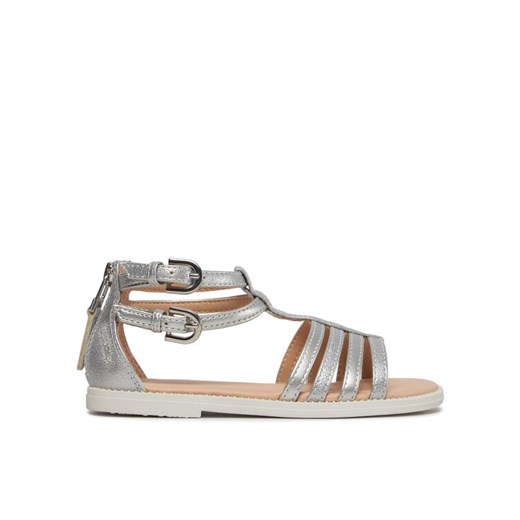 Sandały Geox J Sandal Karly Girl J7235D 0QDAJ C1007 S Srebrny ze sklepu eobuwie.pl w kategorii Sandały dziecięce - zdjęcie 182064261