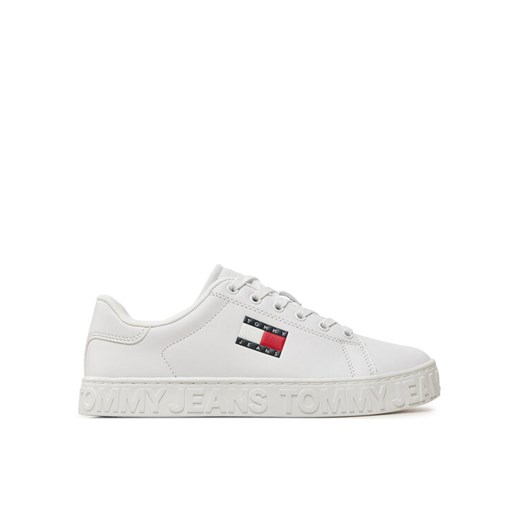 Sneakersy Tommy Jeans Tjw Logo Outsole Sneaker Ess EN0EN02703 Biały ze sklepu eobuwie.pl w kategorii Buty sportowe damskie - zdjęcie 182064294