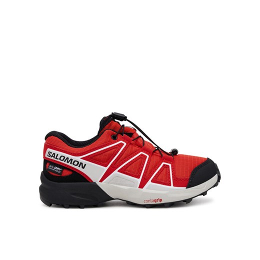 Trekkingi Salomon Speedcross Waterproof L47733800 Czerwony ze sklepu eobuwie.pl w kategorii Buty trekkingowe dziecięce - zdjęcie 182064471