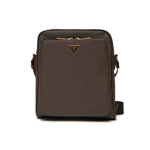 Saszetka Guess Milano-Saffiano Eco-Mini Bags HMMISA P4260 Brązowy ze sklepu eobuwie.pl w kategorii Saszetki - zdjęcie 182065033