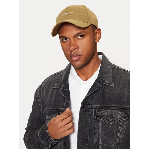 Czapka z daszkiem Calvin Klein Mono Logo Print Cap K50K512140 Brązowy ze sklepu eobuwie.pl w kategorii Czapki z daszkiem męskie - zdjęcie 182065181