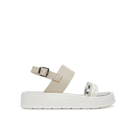 Sandały Calvin Klein Jeans V4A2-82053-0371A S Beżowy ze sklepu eobuwie.pl w kategorii Sandały dziecięce - zdjęcie 182065301