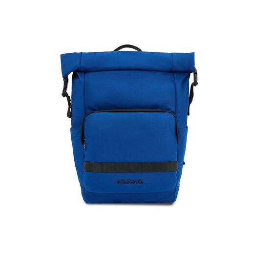 Plecak Tommy Hilfiger Th Monotype Rolltop Backpack AM0AM12205 Niebieski ze sklepu eobuwie.pl w kategorii Plecaki - zdjęcie 182065624