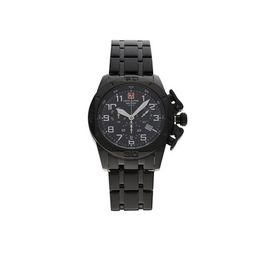 Zegarek Swiss Alpine Military 7063.9177 Czarny ze sklepu eobuwie.pl w kategorii Zegarki - zdjęcie 182065694