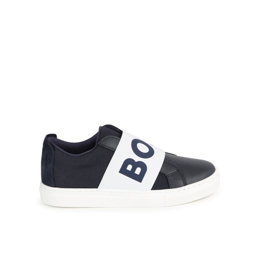 Sneakersy Boss J50863 S Granatowy ze sklepu eobuwie.pl w kategorii Trampki dziecięce - zdjęcie 182066042