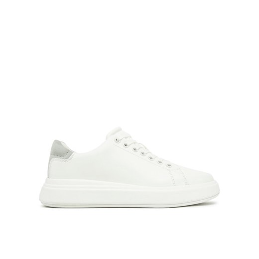 Sneakersy Calvin Klein Cupsole Lace Up - Suede Bt HW0HW02404 Biały ze sklepu eobuwie.pl w kategorii Buty sportowe damskie - zdjęcie 182066154