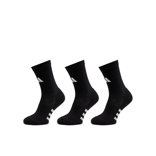 Zestaw 3 par wysokich skarpet unisex adidas Performance Cushioned IC9521 Czarny ze sklepu eobuwie.pl w kategorii Skarpetki męskie - zdjęcie 182066363