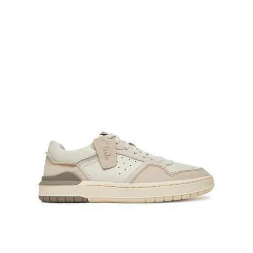 Sneakersy Clarks Courtlite2 Lo 26181290 Écru ze sklepu eobuwie.pl w kategorii Buty sportowe męskie - zdjęcie 182066772