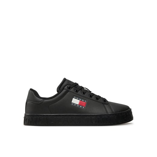 Sneakersy Tommy Jeans Tjw Logo Outsole Sneaker Ess EN0EN02703 Czarny ze sklepu eobuwie.pl w kategorii Buty sportowe damskie - zdjęcie 182066833