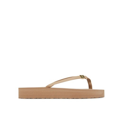 Japonki Tommy Hilfiger Elevated Chic Beach Sandal FW0FW08523 Beżowy ze sklepu eobuwie.pl w kategorii Klapki damskie - zdjęcie 182067022