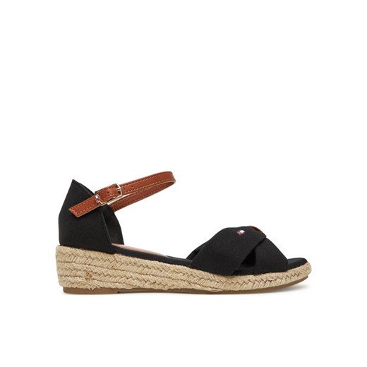 Espadryle Tommy Hilfiger T3A7-33801-0048 S Czarny ze sklepu eobuwie.pl w kategorii Espadryle damskie - zdjęcie 182067053