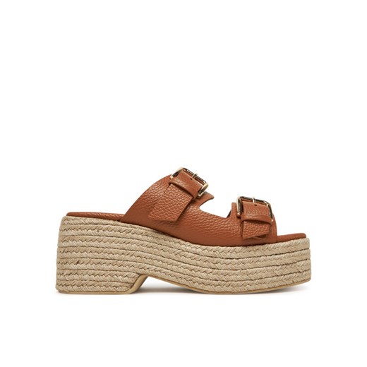Espadryle Pollini SA28268I0MTD0230 Brązowy ze sklepu eobuwie.pl w kategorii Espadryle damskie - zdjęcie 182067080