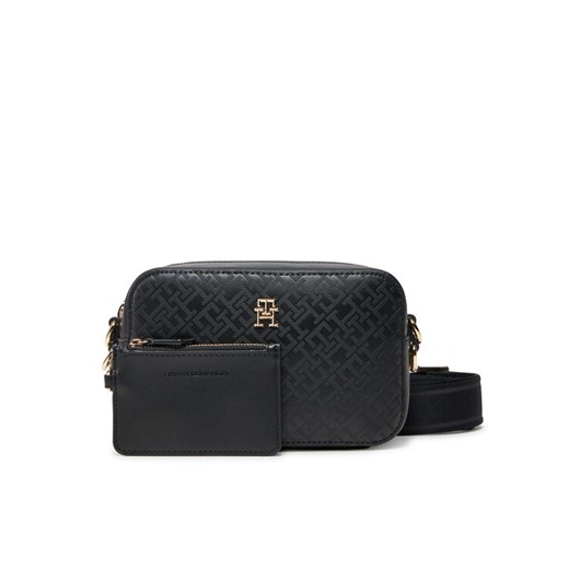 Torebka Tommy Hilfiger Th Distinct Camera Bag Mono AW0AW17221 Czarny ze sklepu eobuwie.pl w kategorii Listonoszki - zdjęcie 182067290