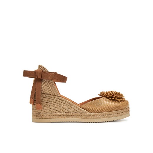 Espadryle Unisa Cecil Rgr Brązowy ze sklepu eobuwie.pl w kategorii Espadryle damskie - zdjęcie 182067331