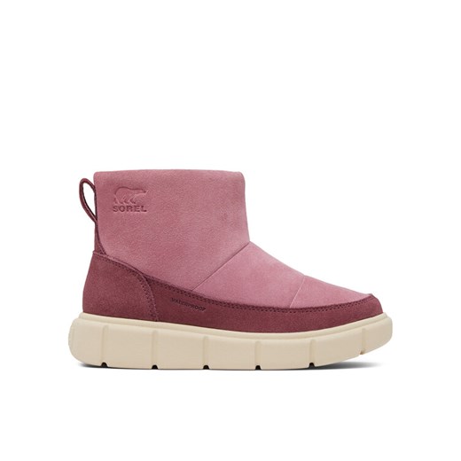 Śniegowce Sorel Youth Sorel Explorer III Slip-On WP 2101331627 Różowy ze sklepu eobuwie.pl w kategorii Buty zimowe dziecięce - zdjęcie 182067533