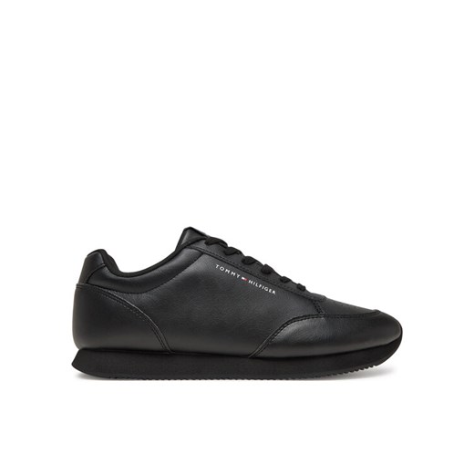 Sneakersy Tommy Hilfiger Lo Runner Pu Mix FM0FM05419 Czarny ze sklepu eobuwie.pl w kategorii Buty sportowe męskie - zdjęcie 182067733