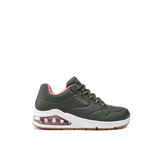 Sneakersy Skechers Uno 2 2nd Best 155542/OLV Zielony ze sklepu eobuwie.pl w kategorii Buty sportowe damskie - zdjęcie 182067932