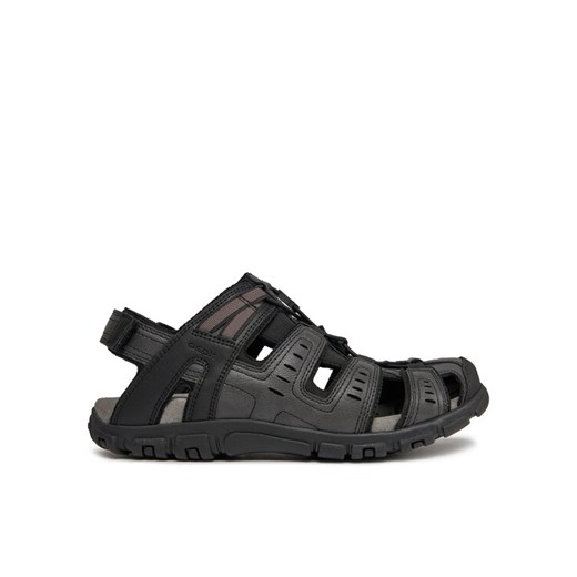 Sandały Geox Uomo Sandal Strada U4524C 000ME C9999 Czarny ze sklepu eobuwie.pl w kategorii Sandały męskie - zdjęcie 182068130