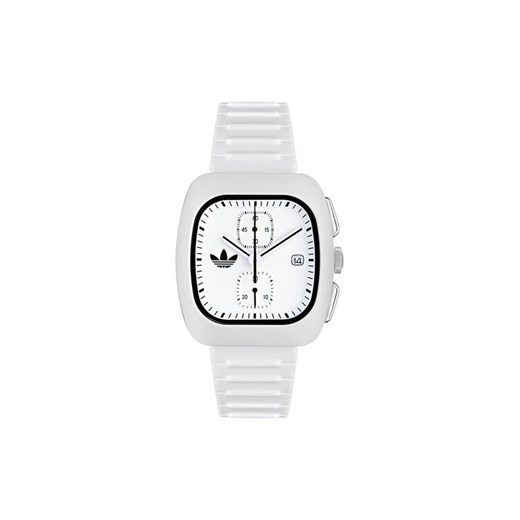 Zegarek adidas Retro Wave Two Chrono AOSY24532 Biały ze sklepu eobuwie.pl w kategorii Zegarki - zdjęcie 182068303