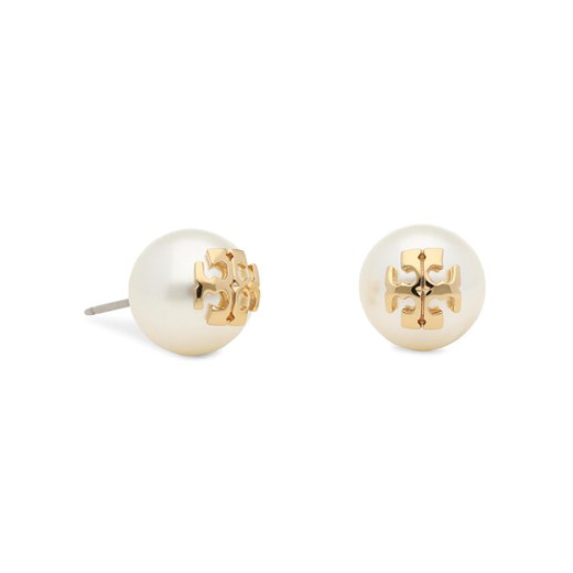 Kolczyki Tory Burch Crystal Pearl Stud Earring 11165514 Biały ze sklepu eobuwie.pl w kategorii Kolczyki - zdjęcie 182068342