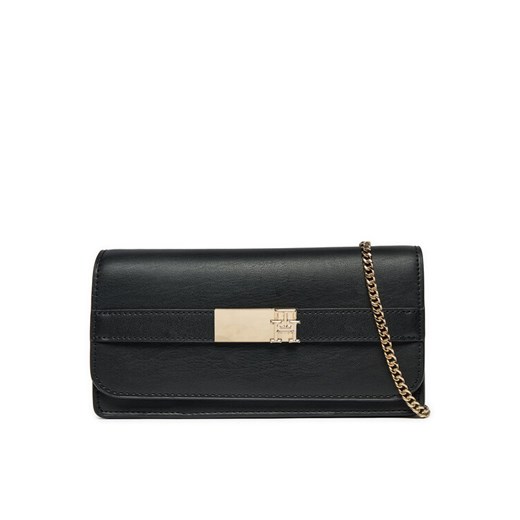 Torebka Tommy Hilfiger Th Heritage Lrg Flap W/Chain AW0AW16918 Czarny ze sklepu eobuwie.pl w kategorii Kopertówki - zdjęcie 182068384