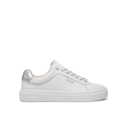 Sneakersy Calvin Klein Cupsole Lace Up W/Ml HW0HW02288 Biały ze sklepu eobuwie.pl w kategorii Buty sportowe damskie - zdjęcie 182068610