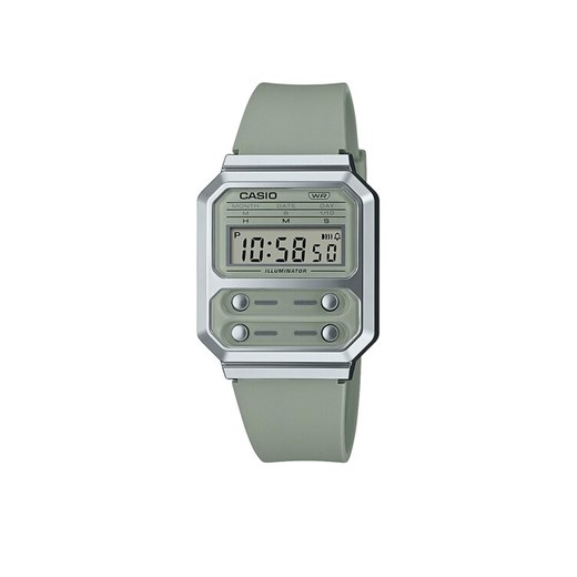 Zegarek Casio A100WEF-3AEF Zielony ze sklepu eobuwie.pl w kategorii Zegarki - zdjęcie 182068770